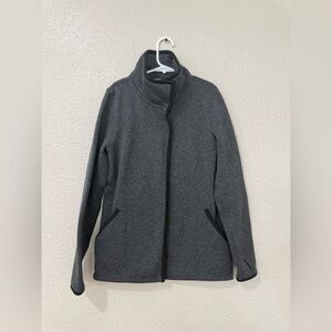 Ivivva Lululemon Girls Business Wrap Jacket Fleece Lined Size 8-9 Gray